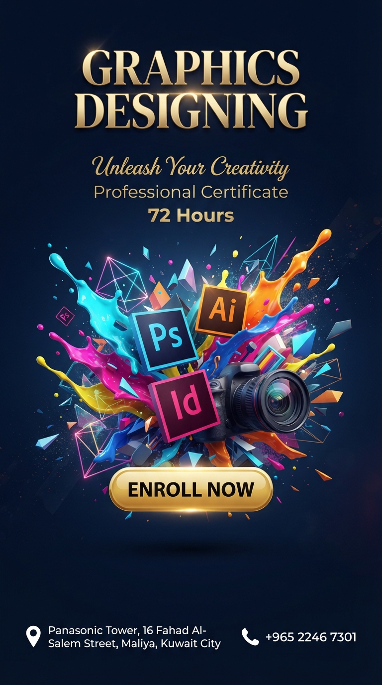 Graphics Designing course poster