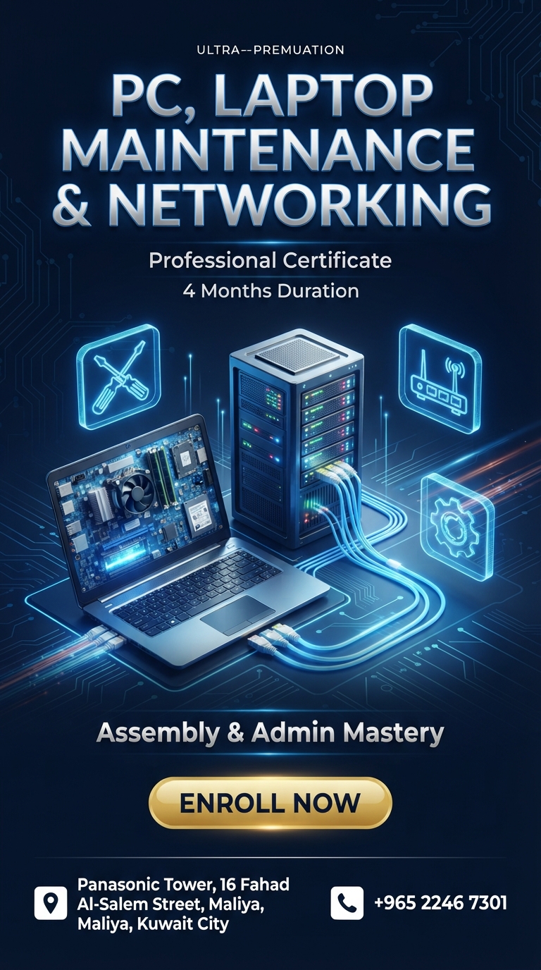 PC, Laptop Maintenance & Networking course poster