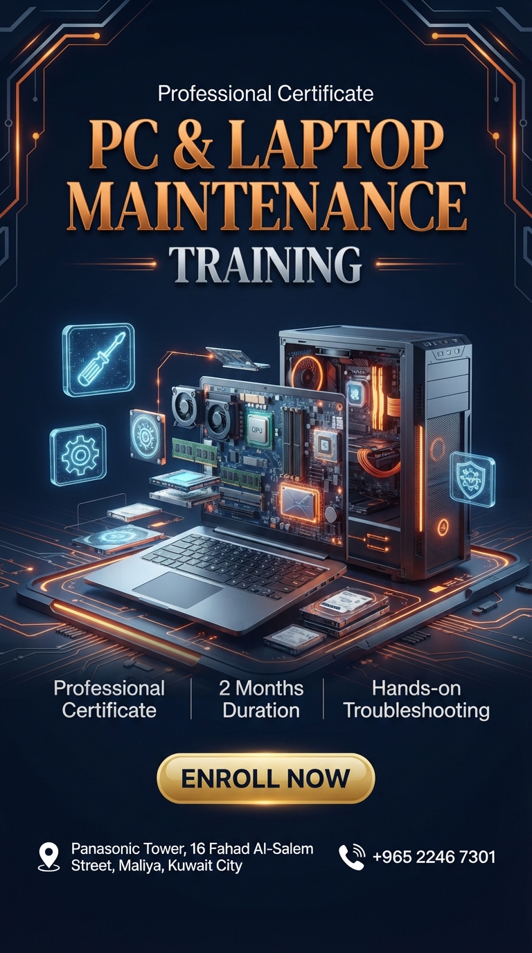 PC & Laptop Maintenance Training course poster
